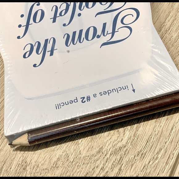 Funny FROM THE TOILET Notepad & Pencil Set NWT - Picture 3 of 6